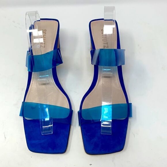 Schutz Taina Blue‎ kitten heels size 9B - Picture 4 of 10